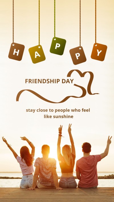 Literary International friendship day Sunlight Scene Record Instagram Story