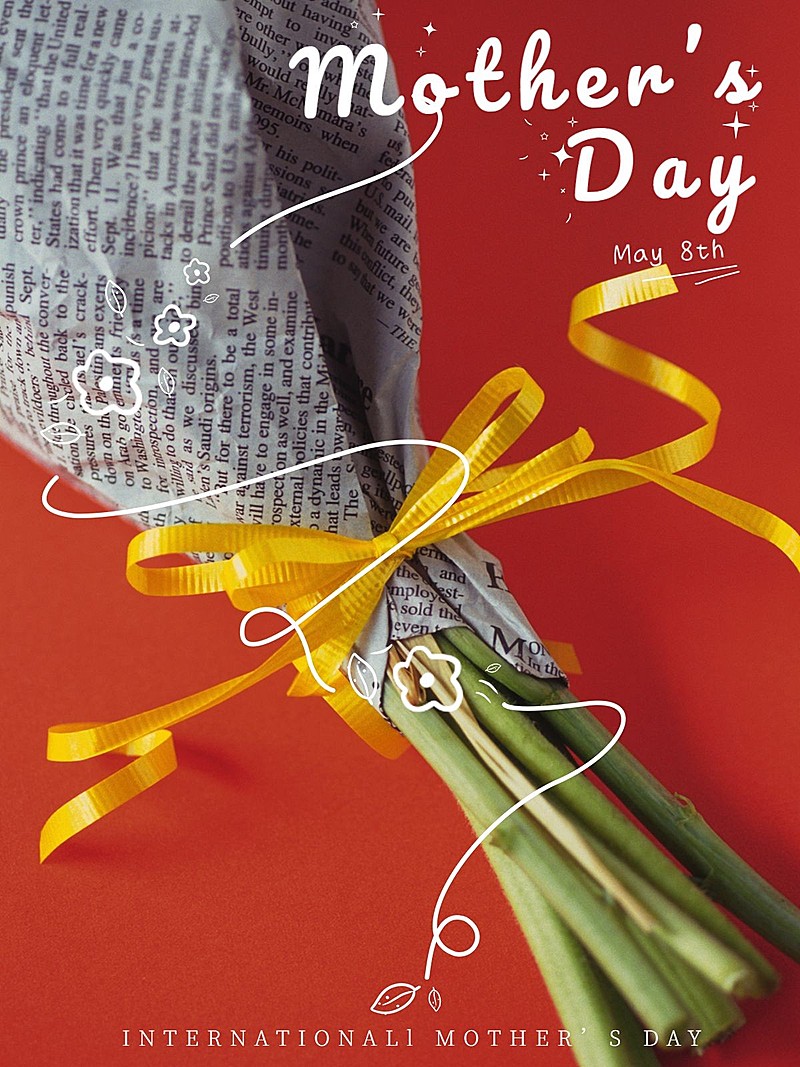 母亲节晒花节日祝福可爱风plog模板