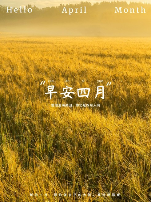 通用4月早安简约风plog模板预览效果