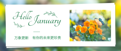 通用1月你好祝福清新公众号首图