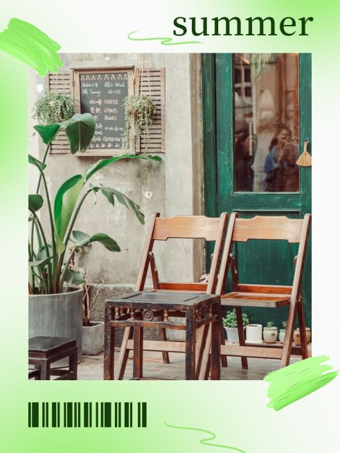 夏天探店晒照简约风plog模板预览效果