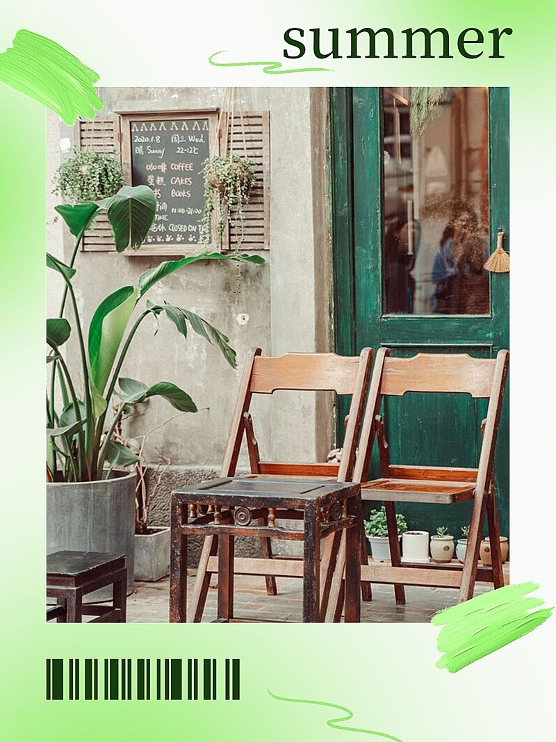 夏天探店晒照简约风plog模板