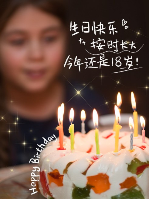 生日晒照通用文艺风plog模板预览效果