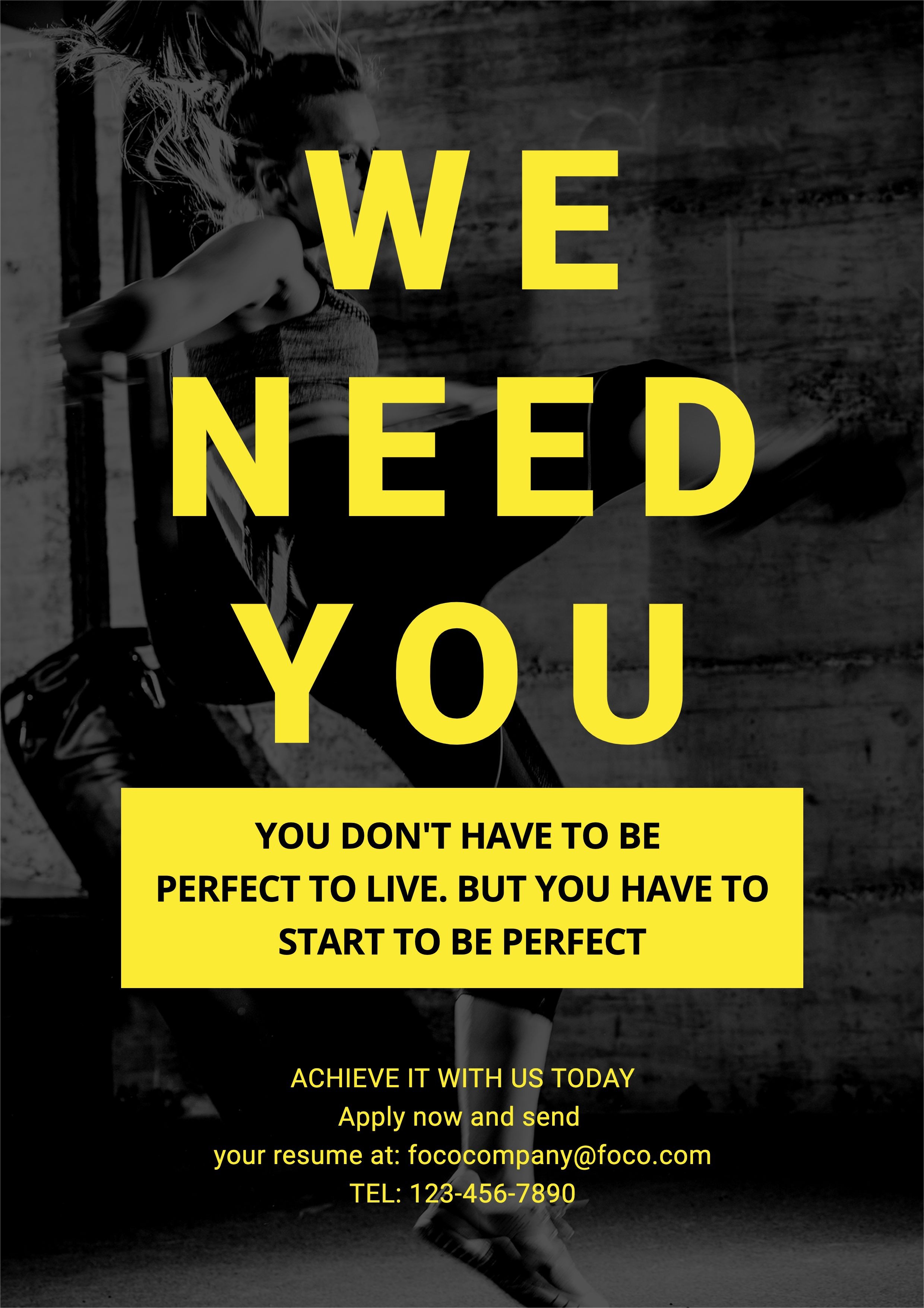 Simple Yellow Rectangle Frame Company Hiring LinkedIn Post