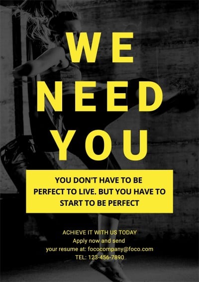 Simple Yellow Rectangle Frame Company Hiring LinkedIn Post