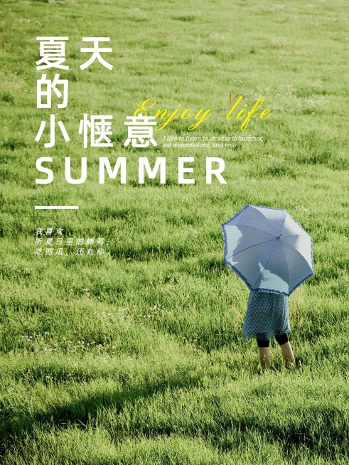 夏天晒照自分享拍海报杂志风plog模板预览效果