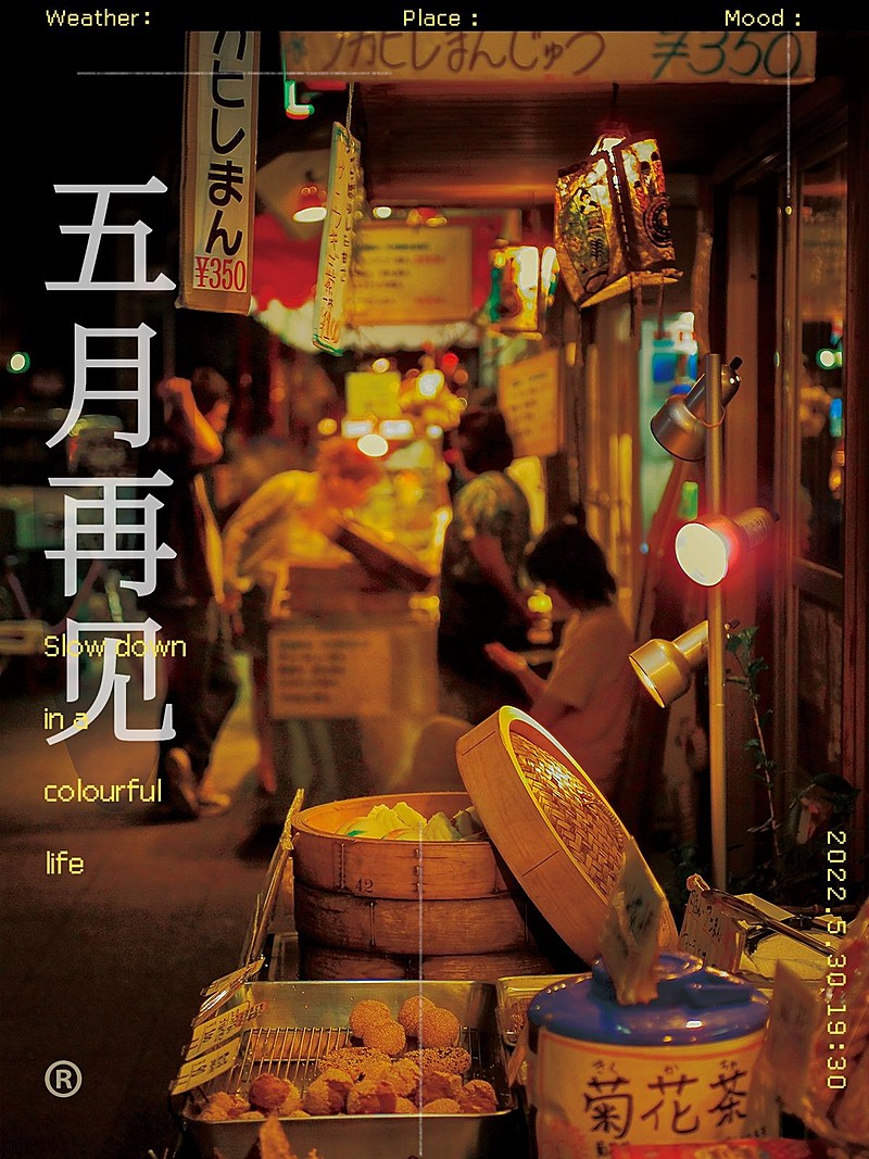 五月再见月末美食街道胶片复古风plog模板