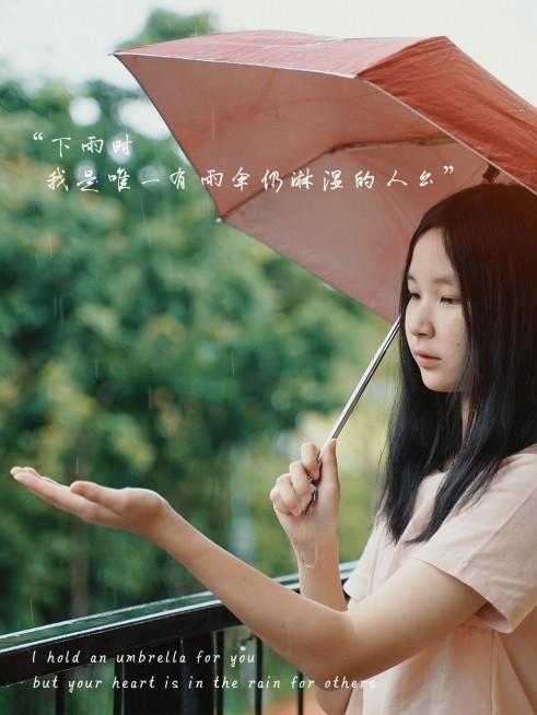 天气/情绪下雨天简约风plog模板预览效果