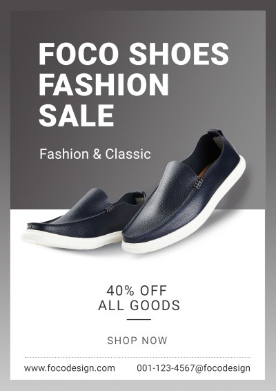 Fashion Shoes Discount Sale Promo Advertising Flyer
