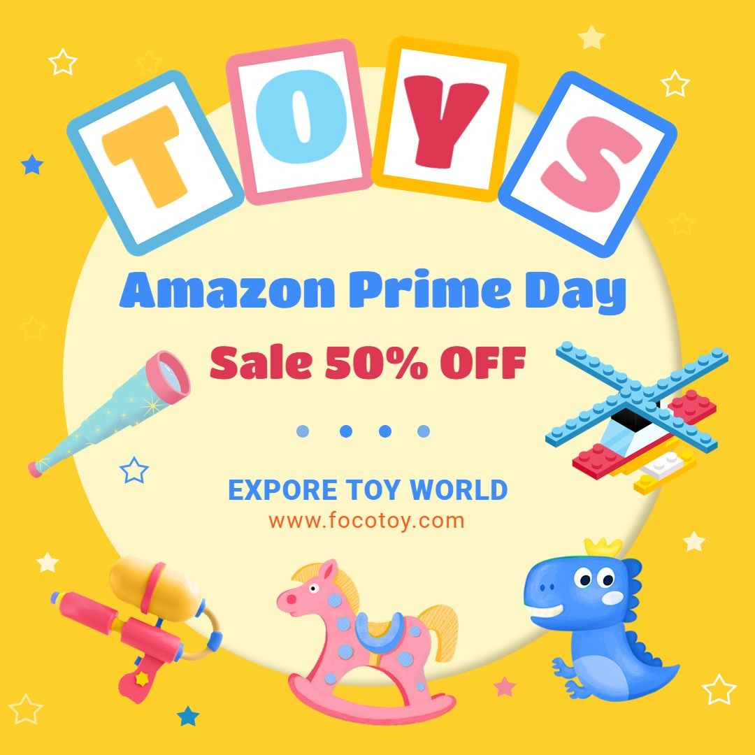 Cute Cartoon Amazon Prime Day Toys and Craft Discount Promotion Sale Product Image预览效果