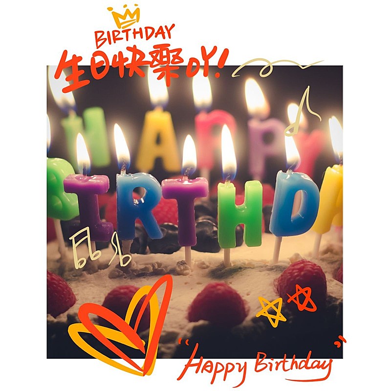 生日社交分享简约风plog模板