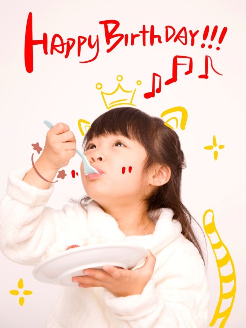 生日社交分享可爱风plog模板预览效果