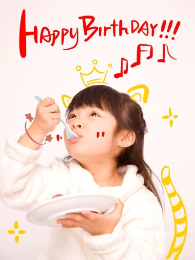 生日社交分享可爱风plog模板