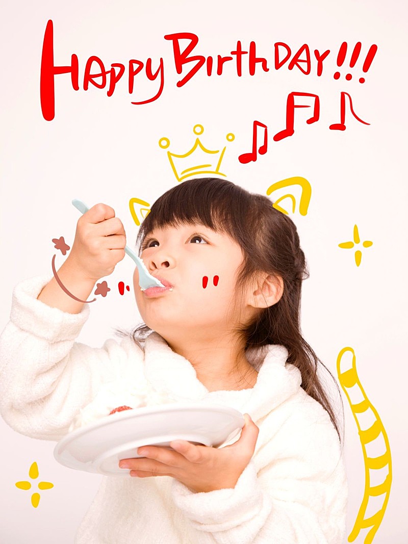 生日社交分享可爱风plog模板