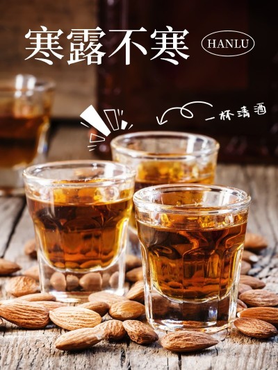 节气寒露晒美食文艺风plog模板