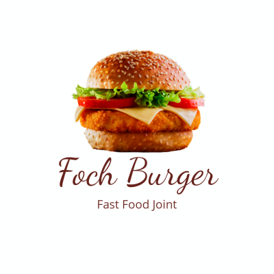 Handwritting Text Burger Joint Restaurant Fast Food Logo