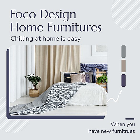 Furniture Home Decor Promo Bed Display Ecommerce Product Image