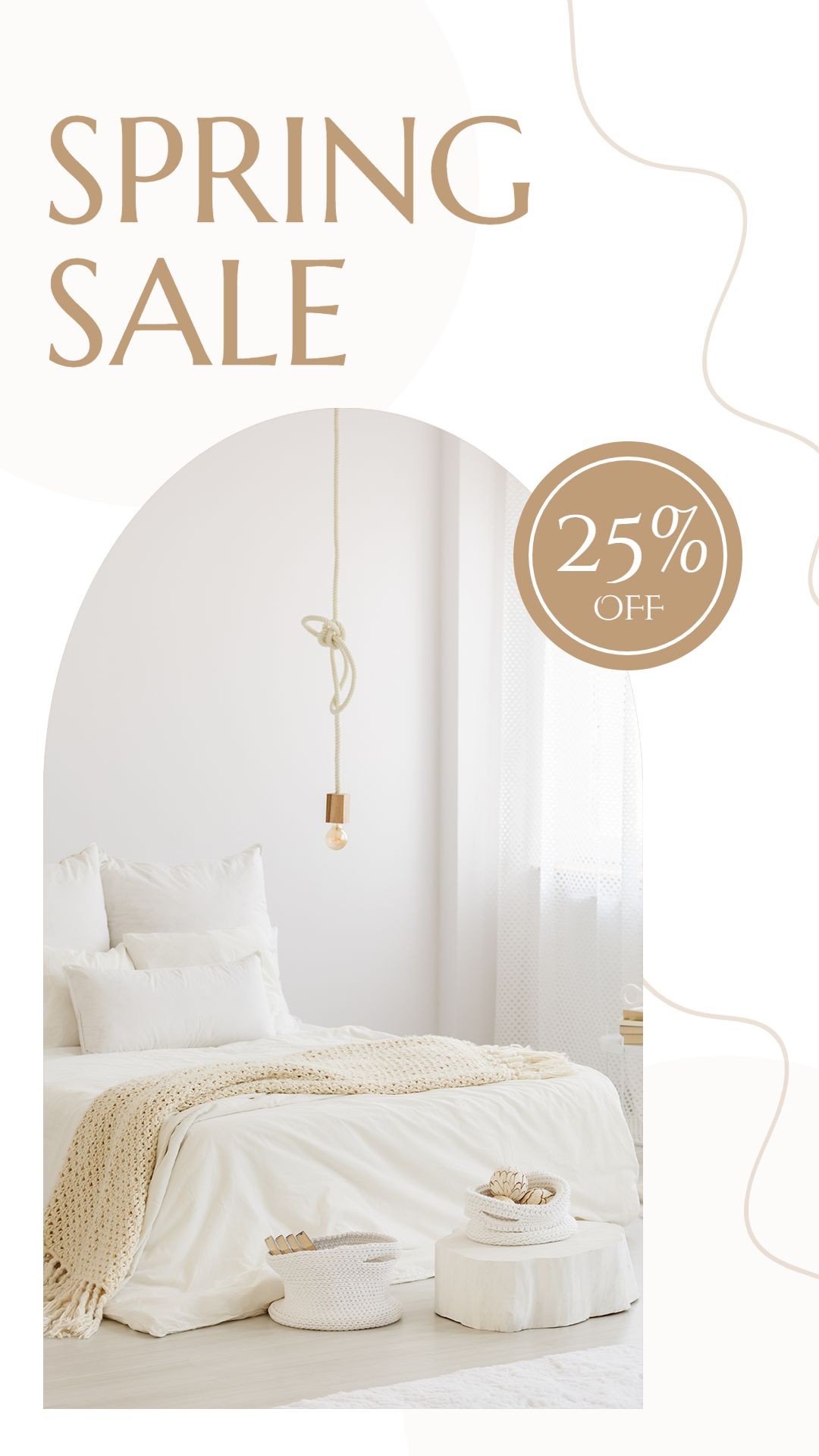 Circle Element Simple Furniture Spring Sale Promo Ecommerce Story预览效果