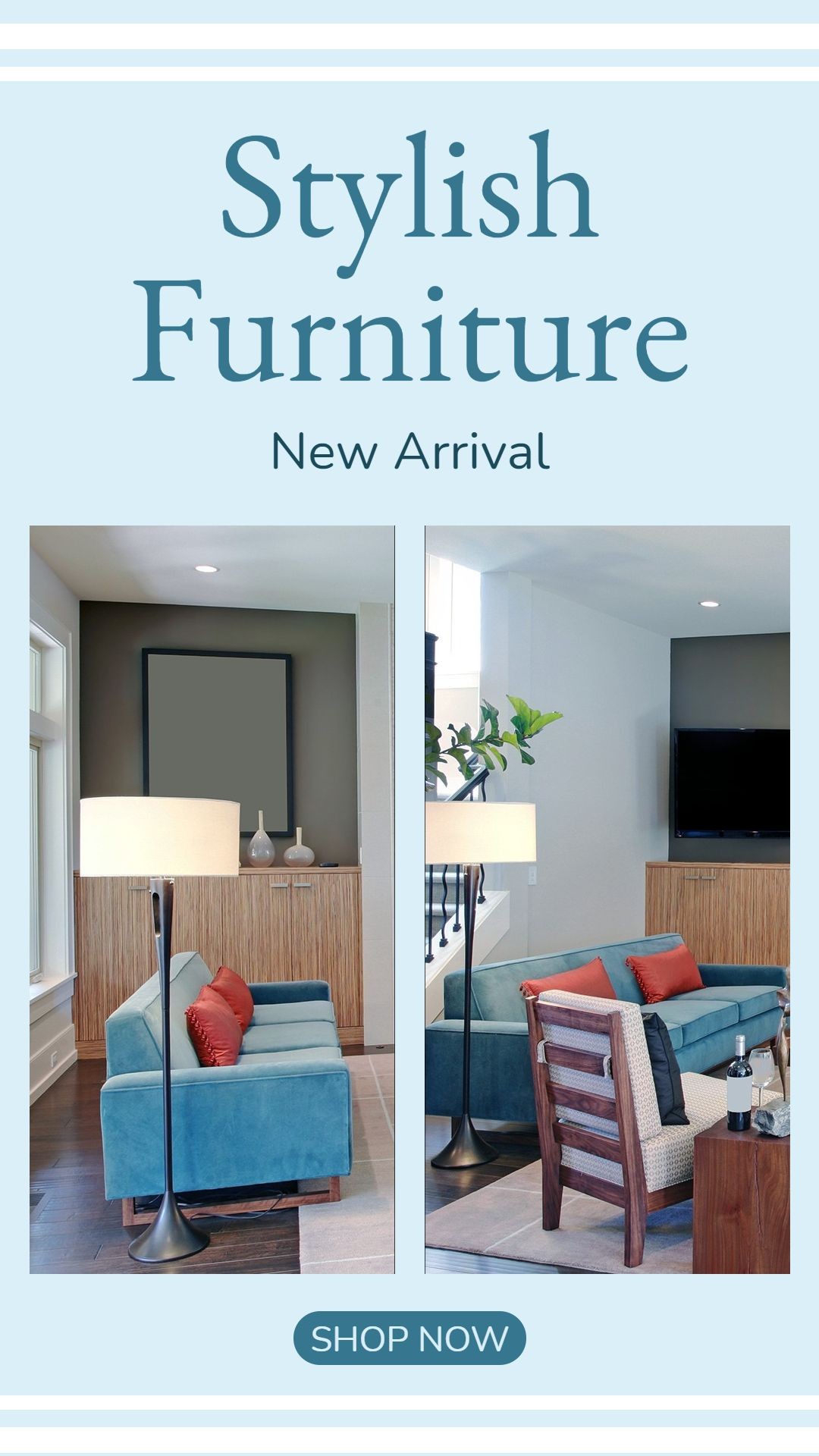 Ellipse Element Simple Style Furniture New Product Arrival Promo Ecommerce Story预览效果