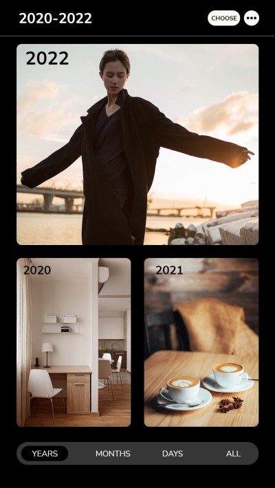 Literary Style iPhone interface simulation Life Moment Record Woman Show Instagram story