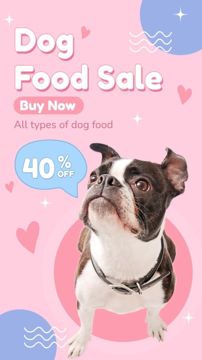 Wavy Line Element Cute Style Pet Product Supplies Sale Promo Ecommerce Story