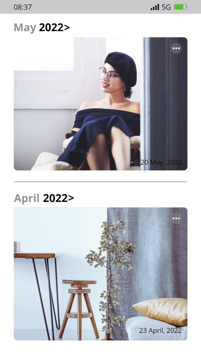Fashion Style Life Moment Record iPhone interface simulation Instagram story
