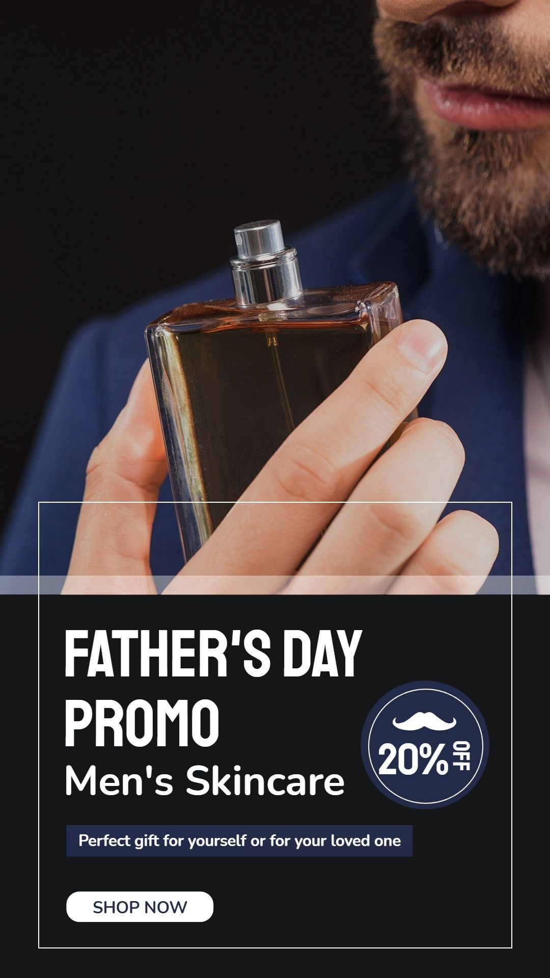 Father's Day Men's Perfume Fragrance Cosmetics Grooming Product Discount Sale Promo Ecommerce Story