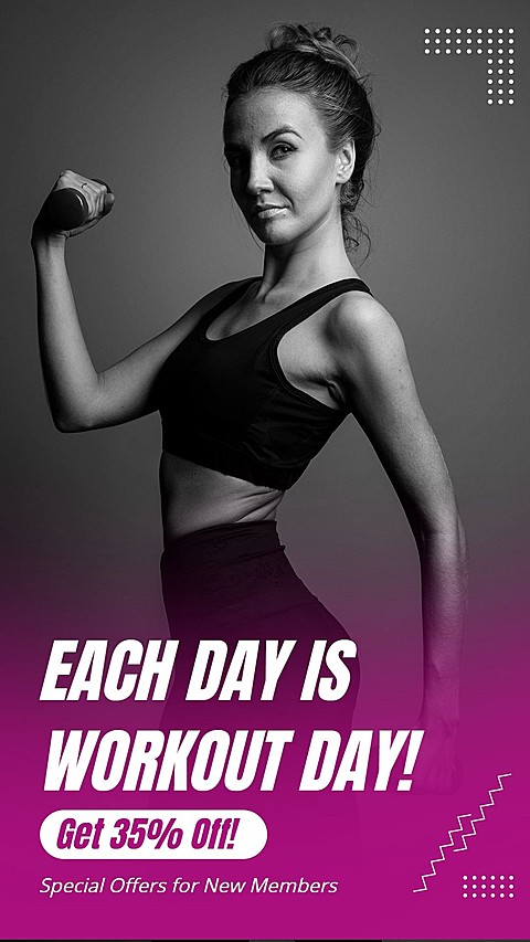 FDB健身房会员卡促销电商竖版海报Gym Membership Discount Promo Sale Ecommerce Story