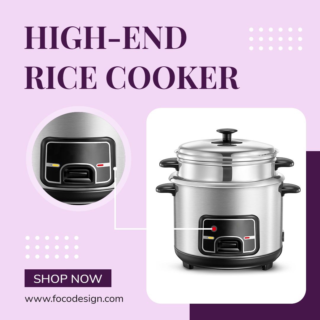 Purple Background Kitchenware Cookware Promo Ecommerce Product Image