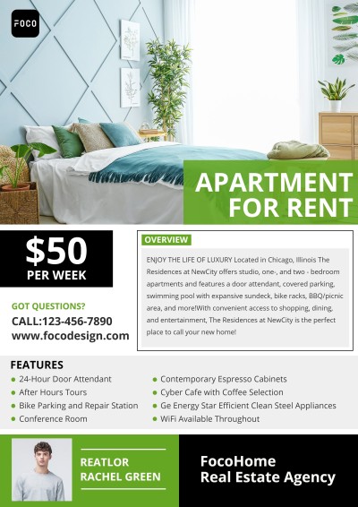 Simple Fashion House Appointment For Rent Real Estate Flyer