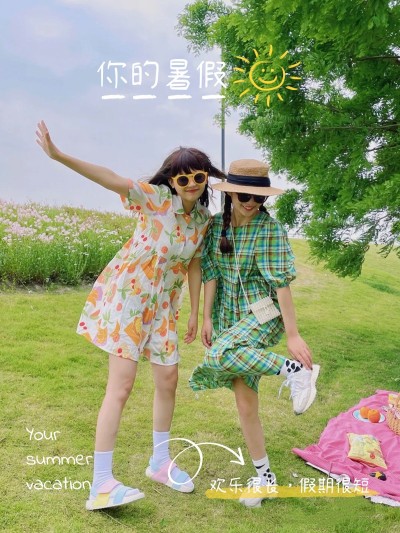 夏日暑期游玩季简约风plog模板