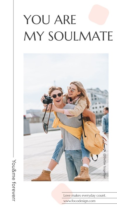 Literary Fresh Style Black Line Element Couple Moment Record Text Quotes Instagram Story