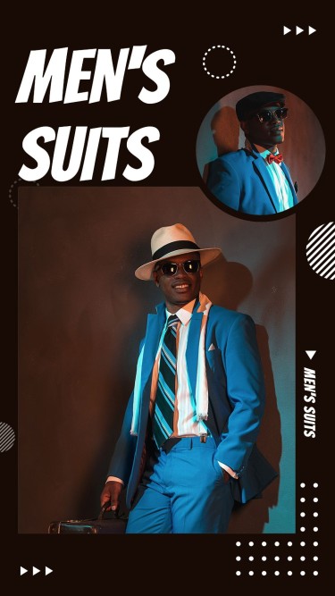 Blue Suit Men's Fashion Sale Promotion Ecommerce Story