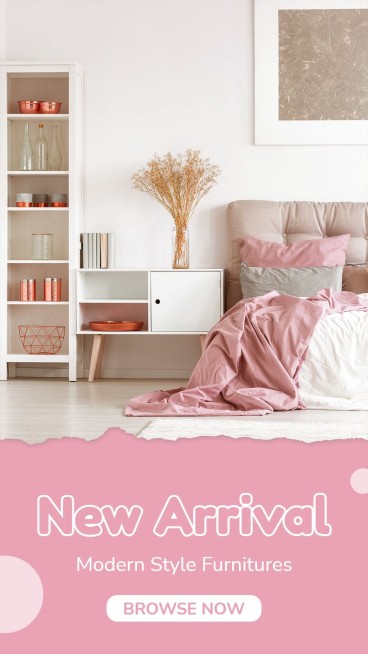 Cabinet Display Simple Furniture New Product Arrival Promo Ecommerce Story预览效果
