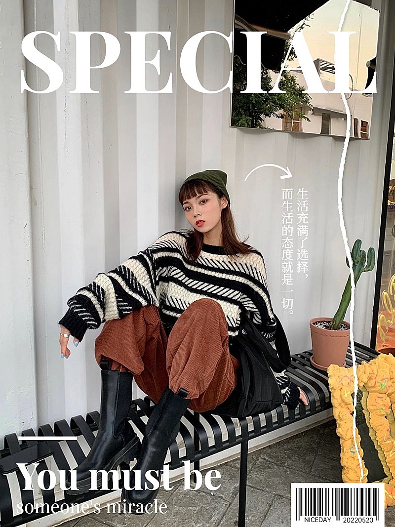 自拍晒照电影海报/杂志风plog模板