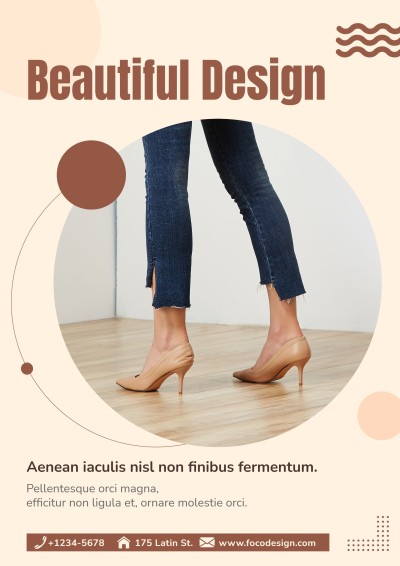 Literary Brown Ring Pattern Women's Shoes New Arrival Flyer