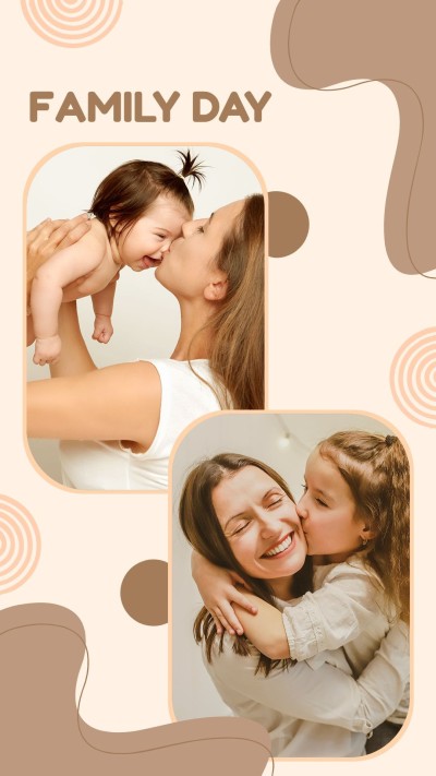 Literary Retro Style Color Block Element Family Memory Record Instagram Story