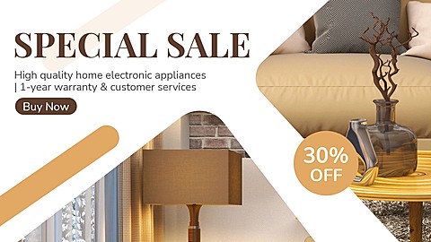 Home Decoration Furniture Sale Promo Ecommerce Banner