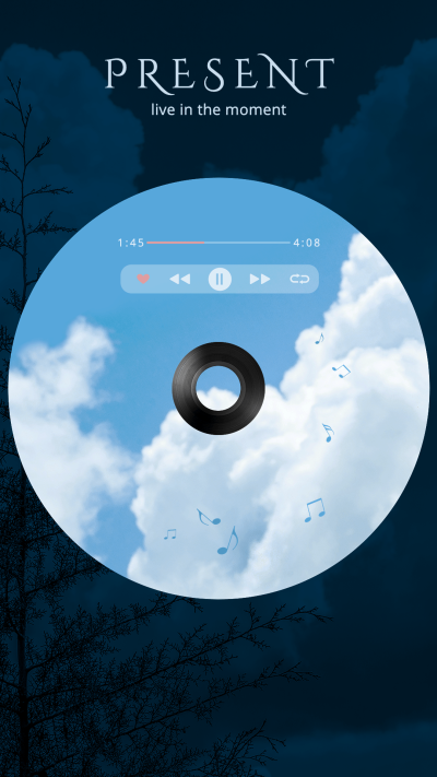 Music player interface simulation story
