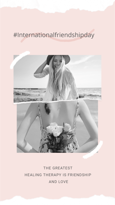 Literary Filter Element International friendship day Bouquet Girl Instagram story