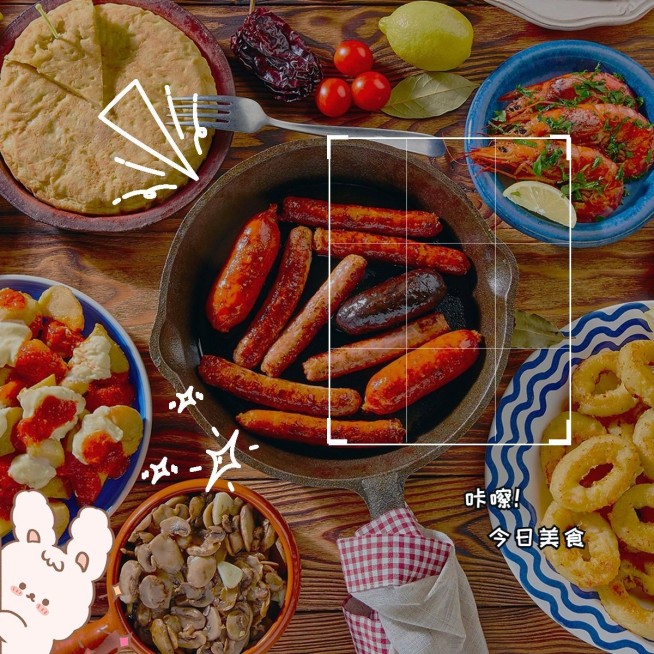 餐饮美食记录简约风plog模板预览效果