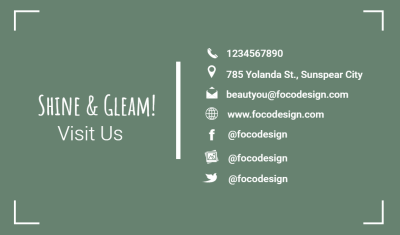 Minimalist Style Cosmetics Brand Introduction Business Card