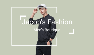 Simple Fashion Men's Boutique Introduction Business Card