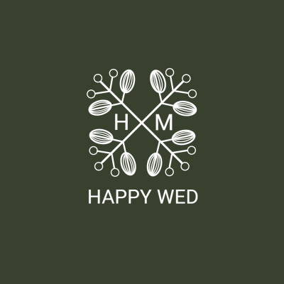 White Pattern Element Wedding Banquet Services Logo