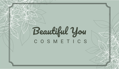 Fresh Style Rectangle Element Frame Cosmetics Brand Introduction Business Card