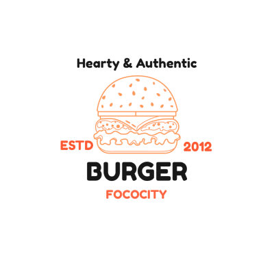 Hand Painted Burger Joint Restaurant Fast Food Logo