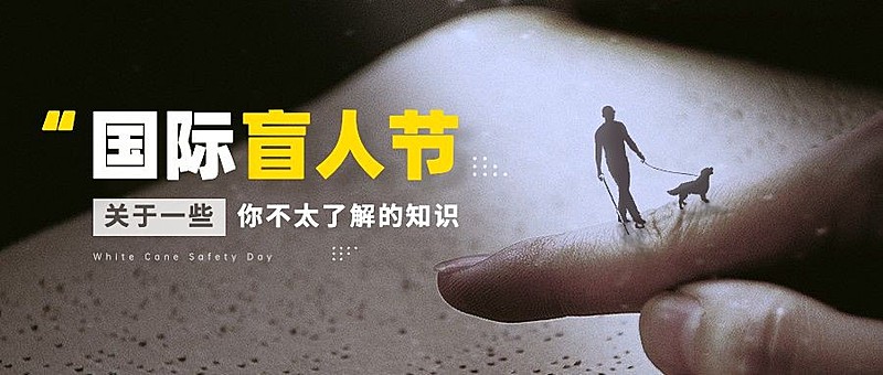 国际盲人节关注盲人爱心公益公众号首图
