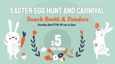 Simple Easter Egg Hunt Sale Facebook Event Cover