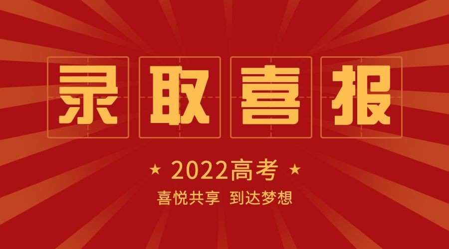 高考大学录取喜报喜庆横板海报预览效果