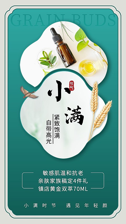中国风小满节气线下门店活动促销